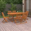 Image de vidaXL Ensemble à manger de jardin 7 pcs bois massif d'acacia3086972