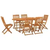 Image de Vidaxl Ensemble Ã Manger De Jardin 7 Pcs Bois D'acacia Massif