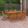 Image de vidaXL Ensemble à manger de jardin 9 pcs bois d'acacia massif