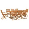 Image de Vidaxl Ensemble Ã Manger De Jardin 9 Pcs Bois D'acacia Massif