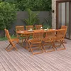 Image de vidaXL Ensemble à manger de jardin 9 pcs 220x90x75 cm bois d'acacia