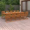 Image de vidaXL Mobilier à dîner de jardin 11 pcs Bois d'acacia massif