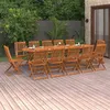 Image de vidaXL Mobilier à dîner de jardin 13 pcs Bois d'acacia massif