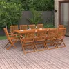 Image de vidaXL Ensemble à manger de jardin 11 pcs 220x90x75 cm bois d'acacia3086987