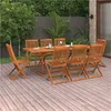Image de vidaXL Ensemble à manger de jardin 9 pcs 220x90x75 cm bois d'acacia