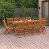 Image de vidaXL Ensemble à manger de jardin 11 pcs Bois d'acacia massif