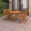 Image de vidaXL Ensemble à manger de jardin 5 pcs Bois d'acacia solide3086996