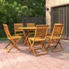 Image de vidaXL Ensemble à manger de jardin 7 pcs Bois d'acacia massif