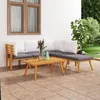 Image de vidaXL Salon de jardin 6 pcs avec coussins Bois d'acacia solide3087005