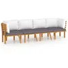 Image de Vidaxl Salon De Jardin 4 Pcs Avec Coussins Bois D'acacia Solide
