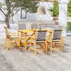 Image de vidaXL Ensemble à manger de jardin 7 pcs Bois d'acacia solide