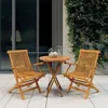 Image de vidaXL Ensemble à manger de jardin 3 pcs Bois de teck massif