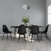 Image de vidaXL Chaises de salle Ã  manger 6 pcs Noir PP