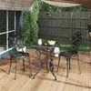 Image de vidaXL Ensemble de bistro 3 pcs Aluminium coulé Noir317739