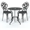 Image de vidaXL Vidaxl Ensemble De Bistro 3 Pcs Aluminium Coulé Noir