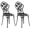 Image de Vidaxl Chaises De Bistro 2 Pcs Aluminium CoulÃ© Noir