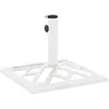 Image de vidaXL Vidaxl Socle De Parasol Blanc 44x44x31 Cm Fonte