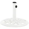 Image de Vidaxl Socle De Parasol Blanc 40x40x32 Cm Fonte