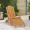 Image de vidaXL Chaise de jardin Adirondack et repose-pied Bois d'acacia massif316831