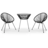 Image de Vidaxl Ensemble De Salle Ã Manger De Jardin 3 Pcs Noir