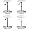 Image de vidaXL Chaises à manger lot de 4 blanc similicuir3085578