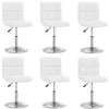 Image de vidaXL Chaises à manger lot de 6 blanc similicuir3087428