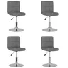 Image de vidaXL Chaises pivotantes Ã  manger lot de 4 Gris clair Tissu