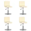 Image de vidaXL Chaises pivotantes à manger lot de 4 Crème Tissu3087450