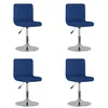 Image de vidaXL Chaises pivotantes Ã  manger lot de 4 bleu tissu