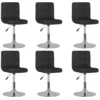 Image de vidaXL Chaises pivotantes Ã  manger lot de 6 Noir Tissu