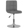 Image de vidaXL Chaise pivotante Ã  manger Gris clair Tissu