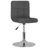 Image de vidaXL Chaise pivotante Ã  manger Gris foncÃ© Tissu