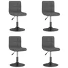 Image de vidaXL Chaises pivotantes à manger lot de 4 gris foncé velours3087482