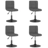 Image de vidaXL Chaises pivotantes Ã  manger lot de 4 gris foncÃ© velours