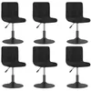 Image de vidaXL Chaises pivotantes Ã  manger lot de 6 noir velours