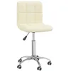 Image de vidaXL Chaise pivotante de salle Ã  manger CrÃ¨me Tissu