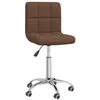 Image de vidaXL Chaise pivotante de salle à manger Marron Tissu