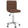 Image de vidaXL Chaise pivotante de salle Ã  manger Marron Tissu