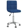 Image de vidaXL Chaise pivotante de salle Ã  manger Bleu Tissu
