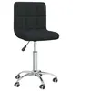 Image de vidaXL Chaise pivotante de salle à manger Noir Tissu3087537
