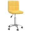 Image de vidaXL Chaise pivotante de salle à manger Jaune moutarde Tissu