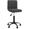 Image de vidaXL Chaise pivotante de salle à manger Noir Velours3087593