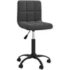 Image de vidaXL Chaise pivotante de salle Ã  manger Noir Velours