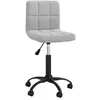 Image de vidaXL Chaise pivotante de salle à manger Gris clair Velours3087596