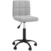 Image de vidaXL Chaise pivotante de salle Ã  manger Gris clair Velours