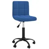 Image de vidaXL Chaise pivotante de salle à manger Bleu Velours3087600
