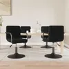 Image de vidaXL Chaises pivotantes à manger lot de 4 noir velours3087916