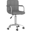 Image de vidaXL Chaise pivotante de salle Ã  manger Gris clair Tissu