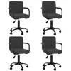Image de vidaXL Chaises pivotantes Ã  manger lot de 4 noir velours