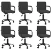 Image de vidaXL Chaises pivotantes Ã  manger lot de 6 noir velours